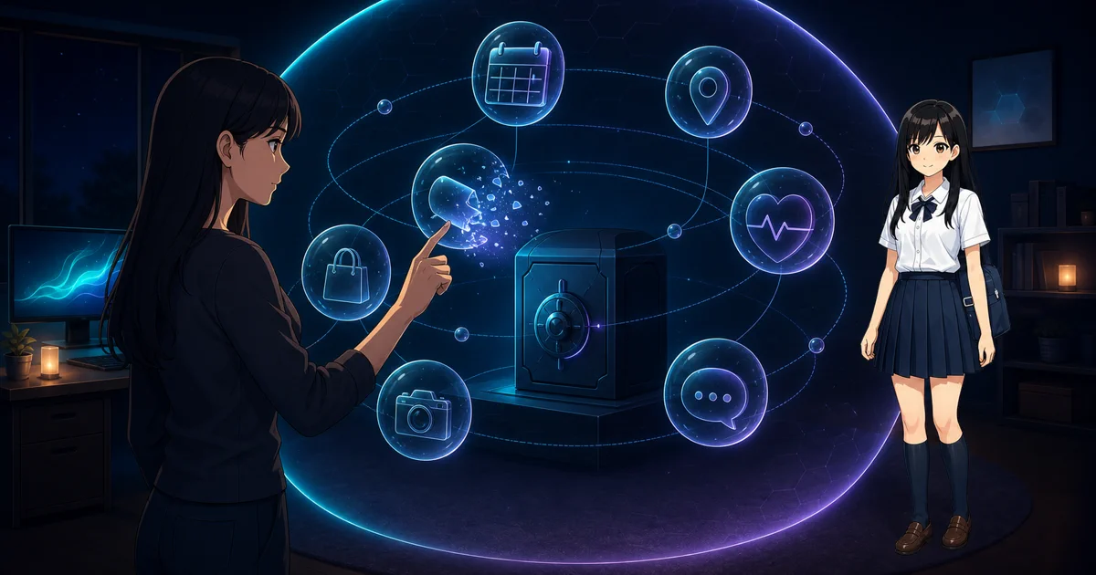 A user inspects separate memory fragments and removes one while the others remain visible.